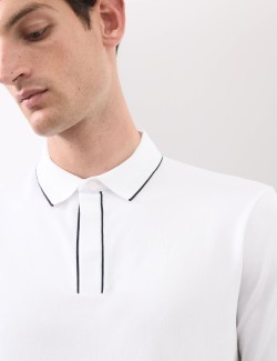 Polokošile s dlouhým rukávem, ze směsi bavlny