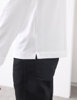 Polokošile s dlouhým rukávem, ze směsi bavlny