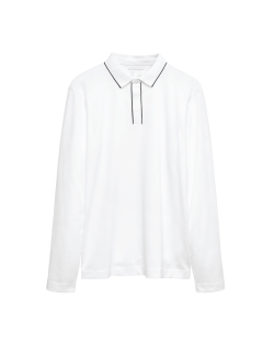 Polokošile s dlouhým rukávem, ze směsi bavlny