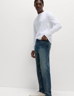 Čistě bavlněné tričko s dlouhým rukávem, měkké na dotek