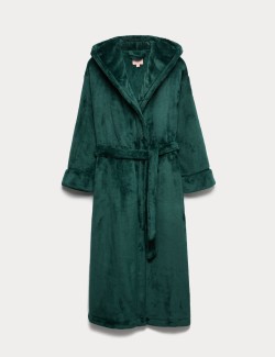 Fleece Hooded Dressing Gown