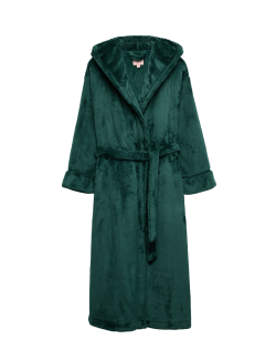 Fleece Hooded Dressing Gown