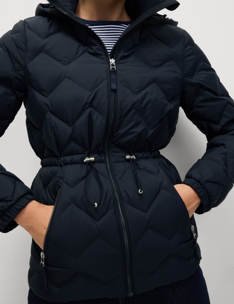 Feather & Down Zig Zag Quilted Jacket