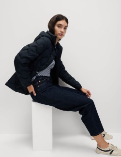 Feather & Down Zig Zag Quilted Jacket