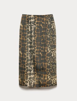 Animal Print Midi Skirt