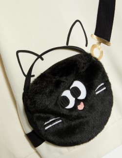 Mikina s vysokým podílem bavlny a pytlí na kočky (2–8 let)