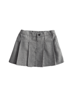 Kostkovaná plisovaná sukně s vysokým podílem bavlny (2–8 let)