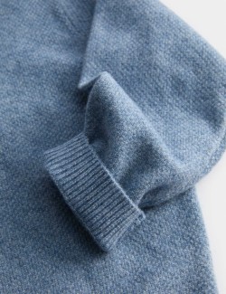 Pletený svetr s knoflíkovou légou u krku (0–8 let)