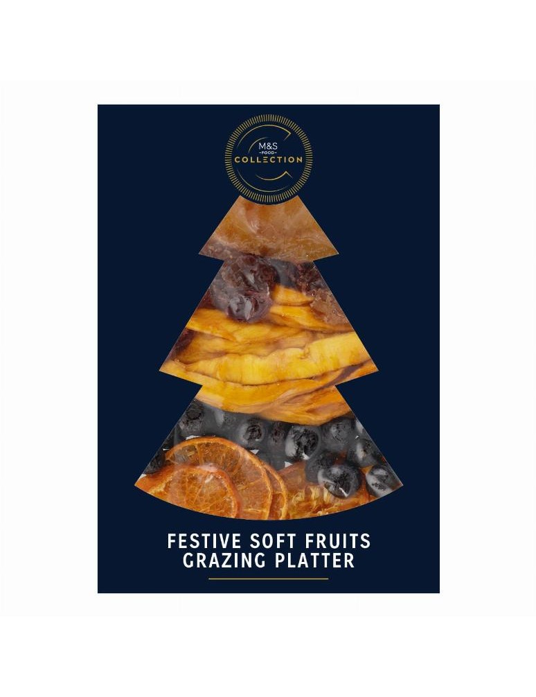 Sušené půlené hrušky, sušené plátky manga, rozinky, sušené brusinky máčené v jablečné šťávě a sušené plátky mandarinek