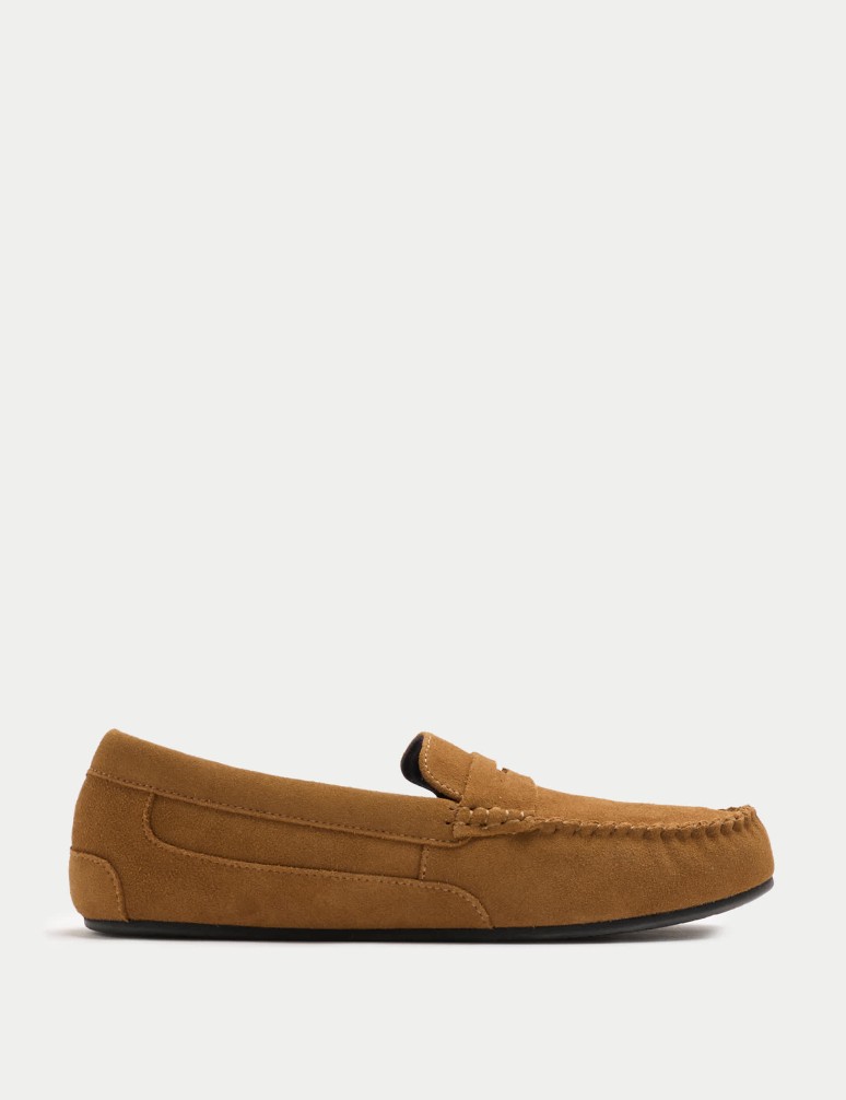 Suede Moccasin Slippers with Freshfeet™