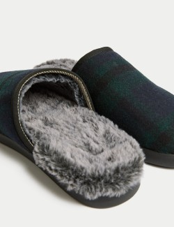 Pantofle s kostkovaným vzorem Black Watch