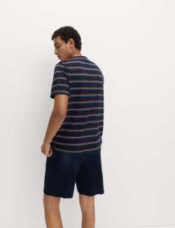 Pyžamová souprava s duhovými pruhy, z čisté bavlny