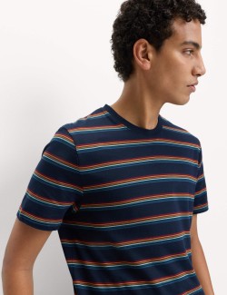 Pyžamová souprava s duhovými pruhy, z čisté bavlny