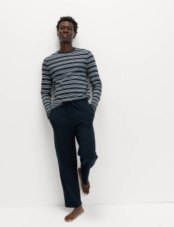 Pruhovaná pyžamová souprava z čisté bavlny