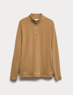 Luxusní fleecový top na doma s polovičními zipy