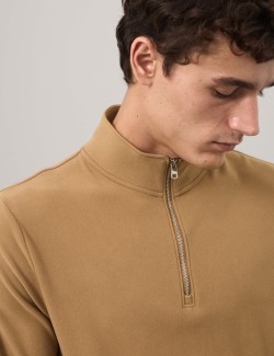 Luxusní fleecový top na doma s polovičními zipy