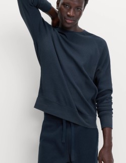 Domácí šortky z čisté bavlny s vaflovou texturou