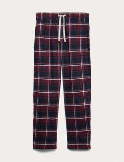 Pure Cotton Checked Loungewear Bottoms