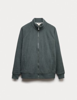 Flísový top na doma se zapínáním na zip a stojáčkem