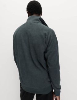 Flísový top na doma se zapínáním na zip a stojáčkem