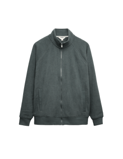 Flísový top na doma se zapínáním na zip a stojáčkem