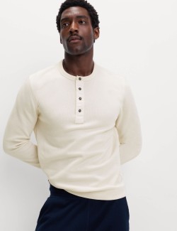 Bavlněný top Henley Loungewear