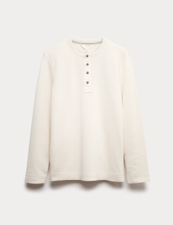Bavlněný top Henley Loungewear