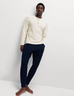 Bavlněný top Henley Loungewear