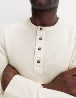 Bavlněný top Henley Loungewear