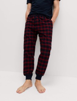 Kostkované pyžamové kalhoty ze 100% bavlny