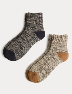 2 ks krátkých ponožek s vlnou