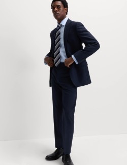 Keprová košile úzkého střihu z luxusní bavlny s dvojitou manžetou