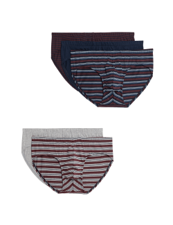 Pruhované kombiné z čisté bavlny Technologie Cool & Fresh™ 5 ks v balení