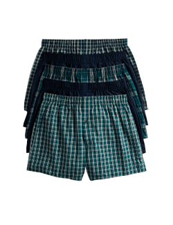 Tkané boxerky s technologií StayNew™ z čisté bavlny, 5 ks