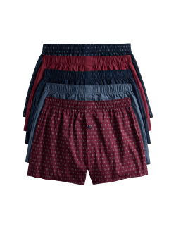 Tkané fulárové boxerky z čisté bavlny, 5 ks