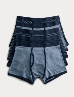 5pk Cotton Stretch Geometric Trunks