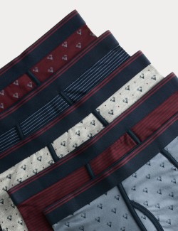 Trenýrky z bavlny se strečem a potiskem jelena, s technologií Cool & Fresh™, 5 ks