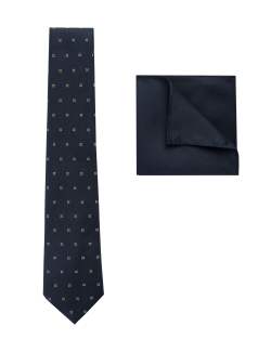 Geometric Tie & Pocket Square Set