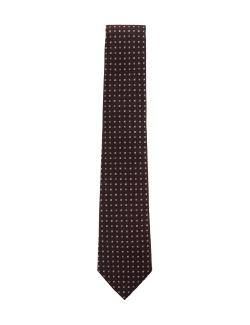 Silk Rich Geometric Tie with Wool