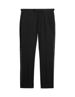 Smokingové kalhoty úzkého střihu se strečem