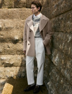 Italský vlněný kabát Revere Peacoat