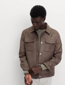 Kamioňácká bunda z umělého semiše