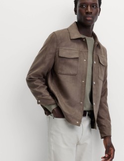 Kamioňácká bunda z umělého semiše