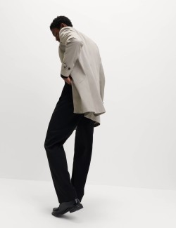 Podlouhlý kabát do deště ze směsi bavlny