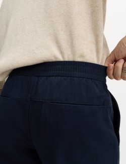 Kalhoty se vzorem rybí kosti, z čisté bavlny