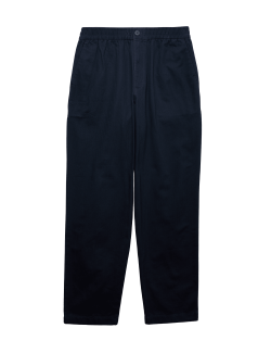 Kalhoty se vzorem rybí kosti, z čisté bavlny