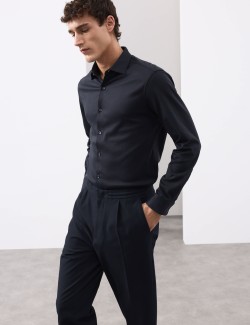 Regular Fit Easy Iron Pure Cotton Jersey Shirt