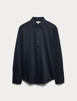 Regular Fit Easy Iron Pure Cotton Jersey Shirt