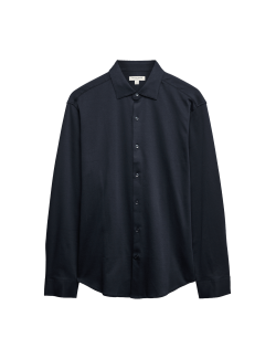 Regular Fit Easy Iron Pure Cotton Jersey Shirt