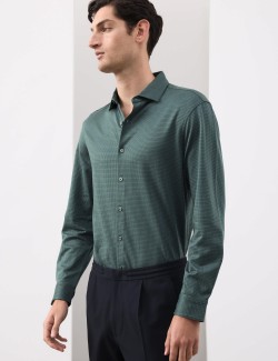 Žerzejová košile z čisté bavlny, normální střih, snadné žehlení